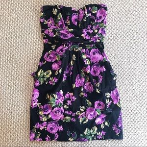 Floral Strapless Dress